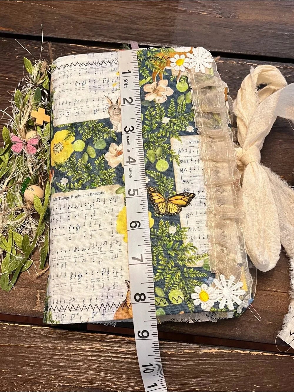 Junk Journal Nature Music Hymns Christian Faith Based Softcover Decorated 3 Sig